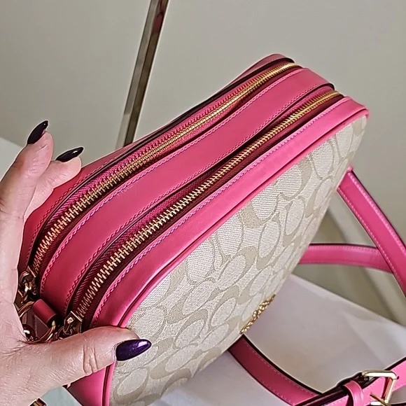 Coach Pink and Tan Crossbody Bag - Picture 6 of 16